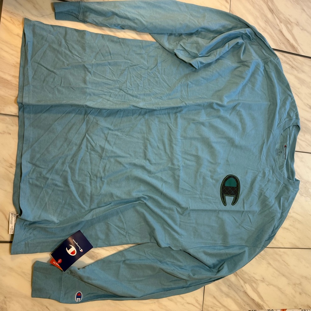 Champion Blue Long Sleeve Tee for Everyday Comfort NWT